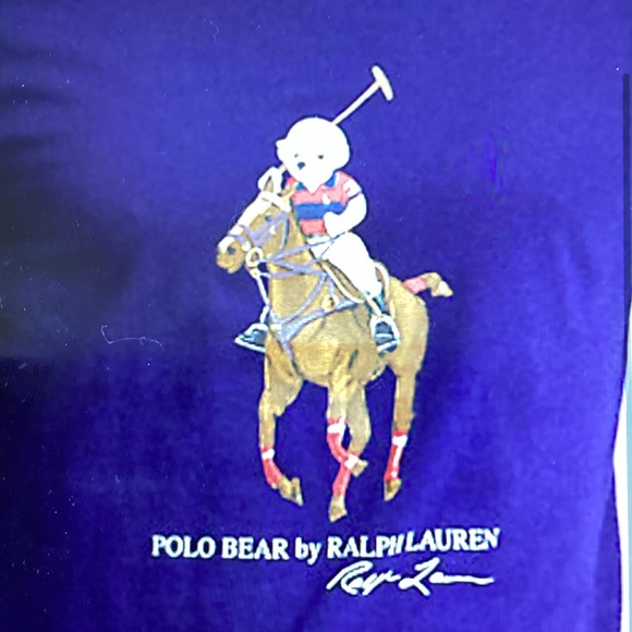 Ralph Lauren horse and Polo Bear Blue Shirt - Picture 1 of 4